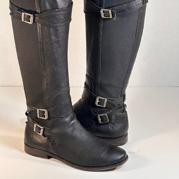 Frye Tall Black Boots Women's size 7 - Picture 12 of 16